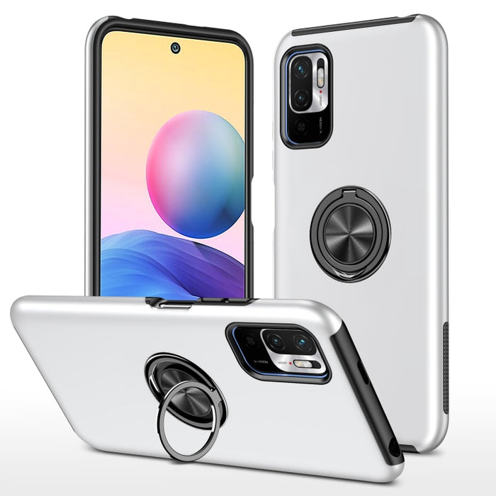 Caja magnética a prueba de golpes para teléfono PC + TPU con soporte de anillo invisible, For Xiaomi Redmi Note 9 Pro / Note 9S, For Xiaomi Redmi Note 10 4G, For Xiaomi Redmi Note 10 Pro, For Xiaomi Mi 11 Lite 5G, For Xiaomi Redmi K40                  ...