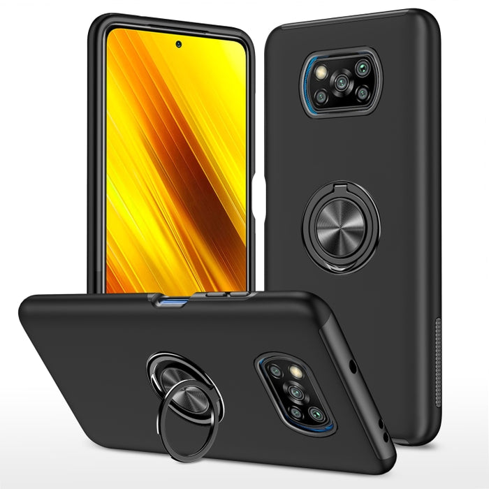 Caja magnética a prueba de golpes para teléfono PC + TPU con soporte de anillo invisible, For Xiaomi Redmi Note 9 Pro / Note 9S, For Xiaomi Redmi Note 10 4G, For Xiaomi Redmi Note 10 Pro, For Xiaomi Mi 11 Lite 5G, For Xiaomi Redmi K40                  ...
