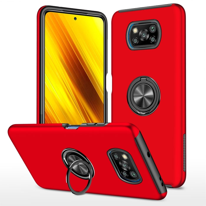 Caja magnética a prueba de golpes para teléfono PC + TPU con soporte de anillo invisible, For Xiaomi Redmi Note 9 Pro / Note 9S, For Xiaomi Redmi Note 10 4G, For Xiaomi Redmi Note 10 Pro, For Xiaomi Mi 11 Lite 5G, For Xiaomi Redmi K40                  ...