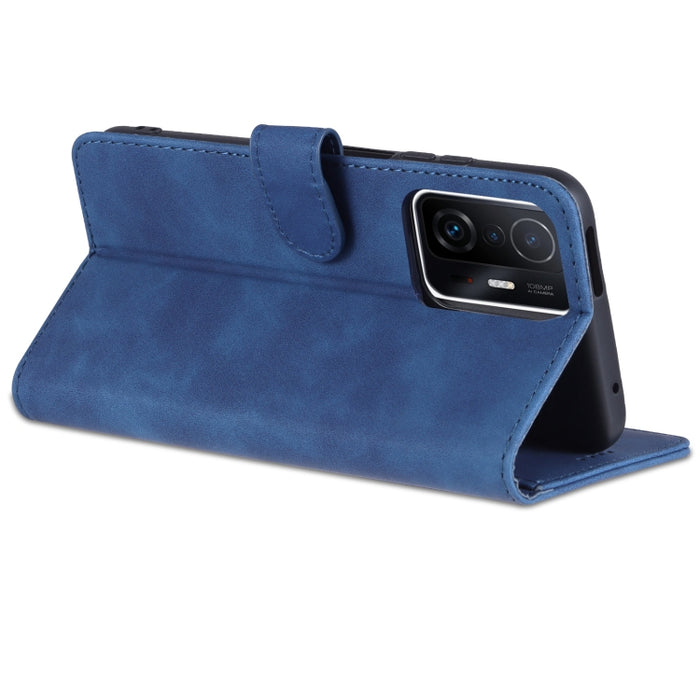 AZNS Skin Feel Calf Texture Funda de cuero para teléfono con tapa horizontal, For Xiaomi Mi 11T / 11T Pro