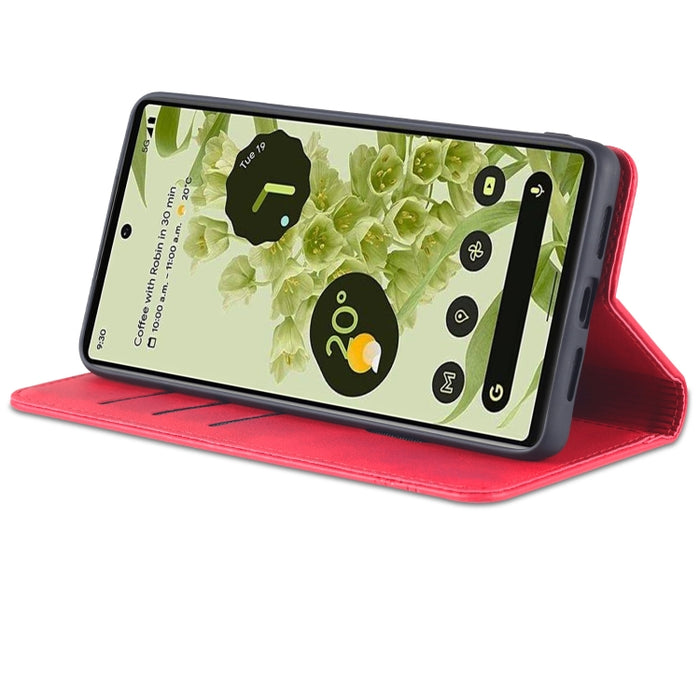 Estuche de cuero para teléfono con tapa horizontal y textura de becerro magnético AZNS, For Google Pixel 6, For Google Pixel 6 Pro, For Xiaomi Mi 11T / 11T Pro