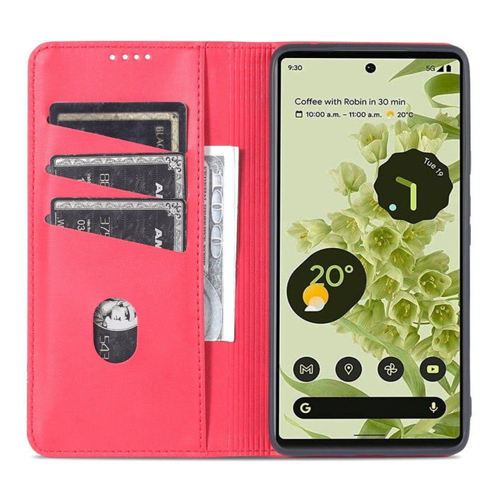 Estuche de cuero para teléfono con tapa horizontal y textura de becerro magnético AZNS, For Google Pixel 6, For Google Pixel 6 Pro, For Xiaomi Mi 11T / 11T Pro