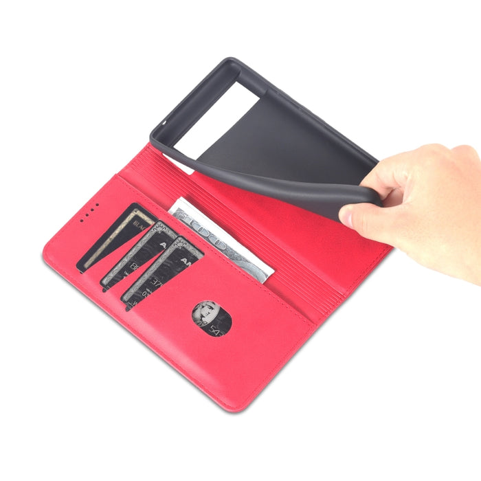 Estuche de cuero para teléfono con tapa horizontal y textura de becerro magnético AZNS, For Google Pixel 6, For Google Pixel 6 Pro, For Xiaomi Mi 11T / 11T Pro