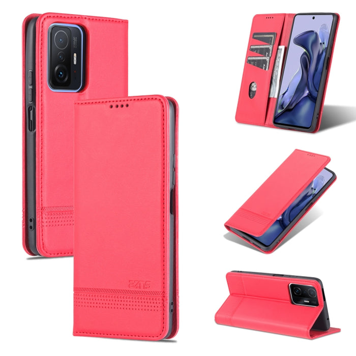 Estuche de cuero para teléfono con tapa horizontal y textura de becerro magnético AZNS, For Google Pixel 6, For Google Pixel 6 Pro, For Xiaomi Mi 11T / 11T Pro