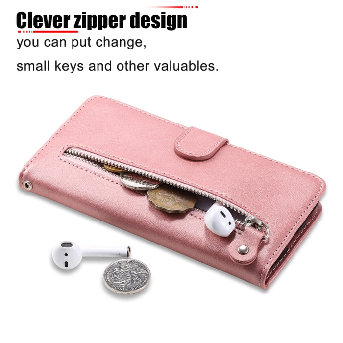 Funda de cuero con tapa horizontal y cremallera con textura de becerro a la moda, For vivo Y21 / Y21S / Y33S, For Xiaomi 11T / 11T Pro