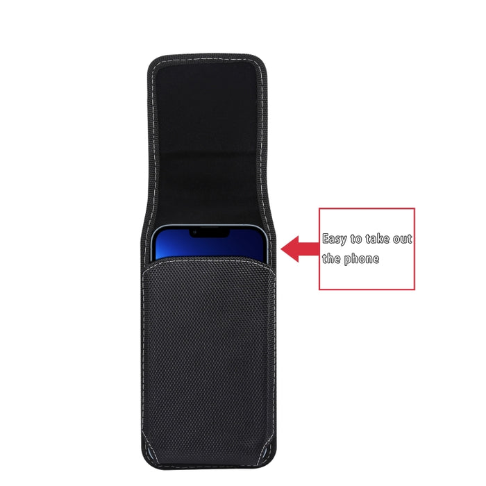 Estuche de cuero para teléfono con cintura colgante de tela Oxford magnética