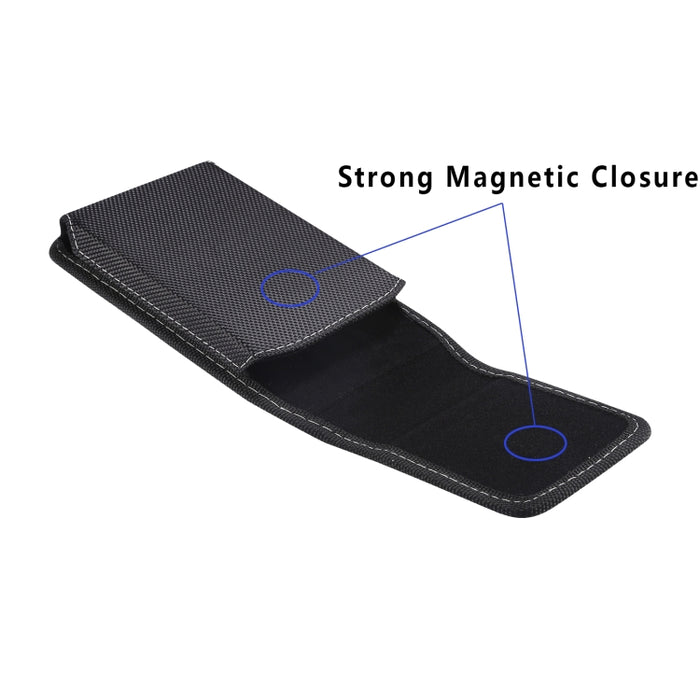 Estuche de cuero para teléfono con cintura colgante de tela Oxford magnética