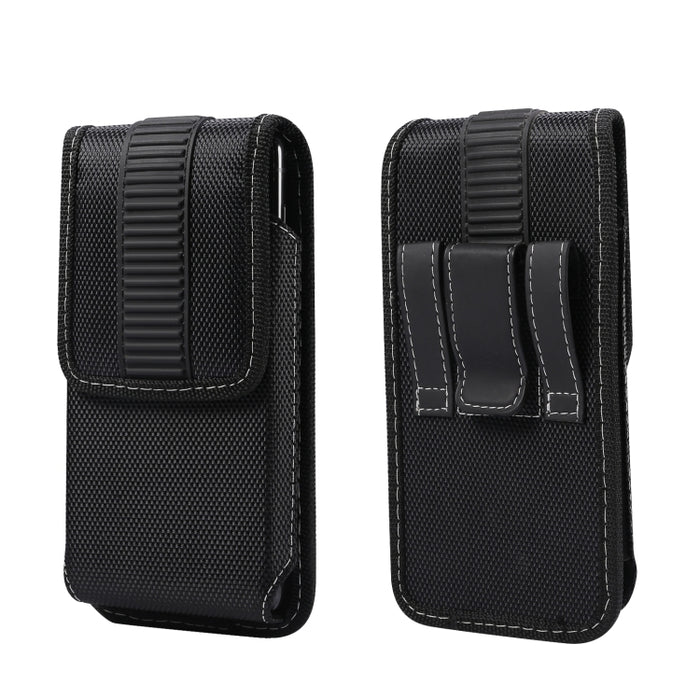 Estuche de cuero para teléfono con cintura colgante de tela Oxford magnética