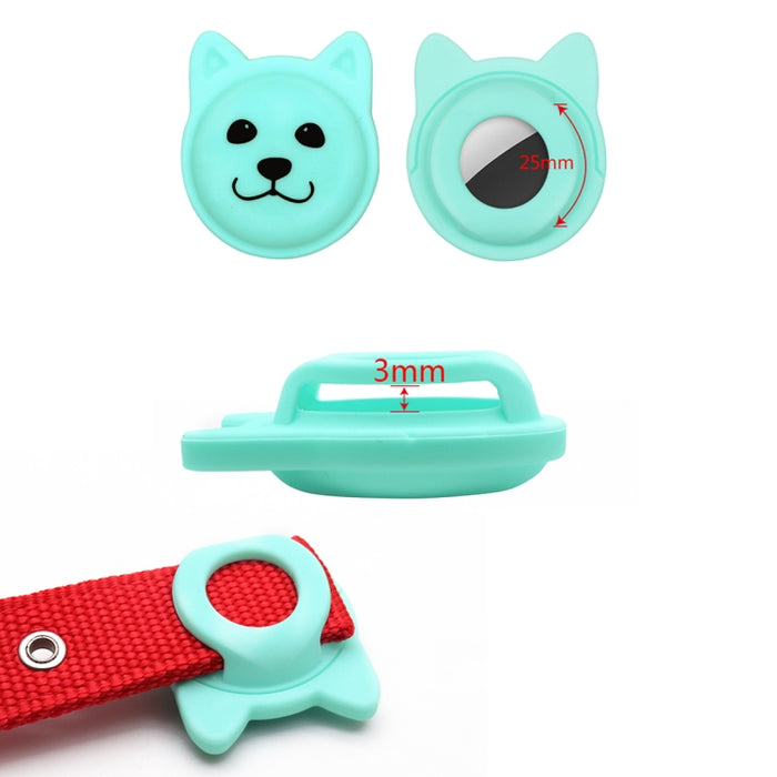 Cute Cartoon Pet Collar Anti-lost Tracker Funda de silicona para AirTag