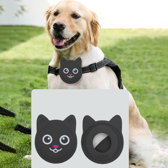 Cute Cartoon Pet Collar Anti-lost Tracker Funda de silicona para AirTag