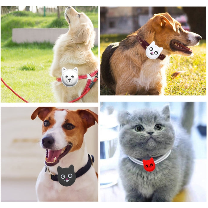 Cute Cartoon Pet Collar Anti-lost Tracker Funda de silicona para AirTag