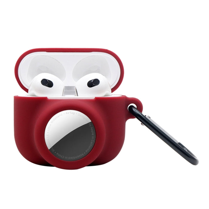 Funda protectora de silicona de cobertura total a prueba de golpes 2 en 1 para AirPods 3 / AirTag