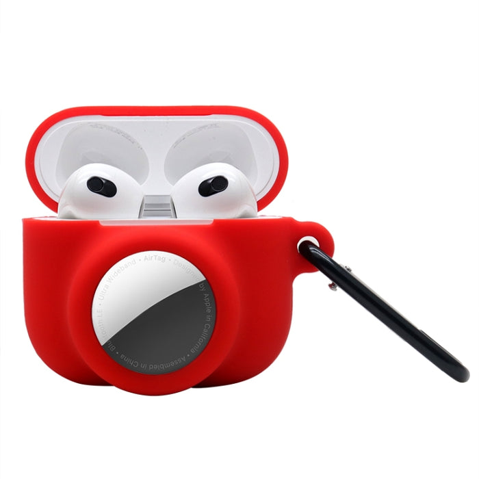 Funda protectora de silicona de cobertura total a prueba de golpes 2 en 1 para AirPods 3 / AirTag