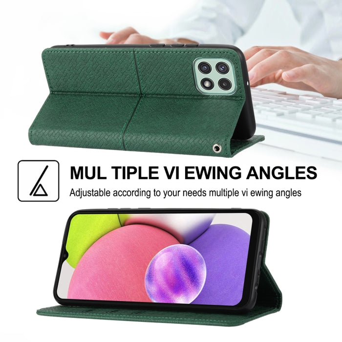 Caja de teléfono de cuero de PU con tapa horizontal magnética de costura de textura tejida, For Samsung Galaxy A03 International Version, For Xiaomi Redmi Note 11, For Samsung Galaxy A03 EU Version, For Xiaomi Redmi Note 11 Pro