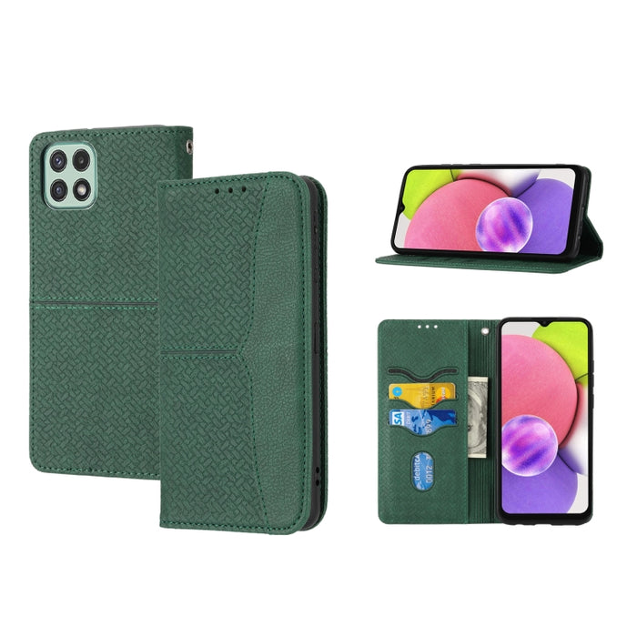 Caja de teléfono de cuero de PU con tapa horizontal magnética de costura de textura tejida, For Samsung Galaxy A03 International Version, For Xiaomi Redmi Note 11, For Samsung Galaxy A03 EU Version, For Xiaomi Redmi Note 11 Pro