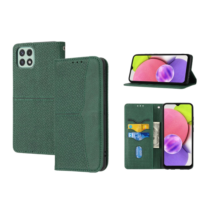 Caja de teléfono de cuero de PU con tapa horizontal magnética de costura de textura tejida, For Samsung Galaxy A03 International Version, For Xiaomi Redmi Note 11, For Samsung Galaxy A03 EU Version, For Xiaomi Redmi Note 11 Pro