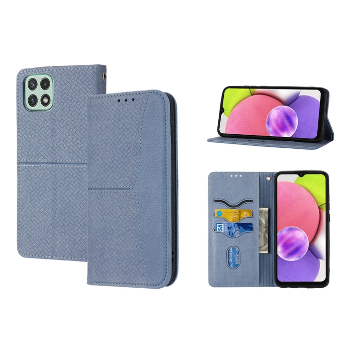 Caja de teléfono de cuero de PU con tapa horizontal magnética de costura de textura tejida, For Samsung Galaxy A03 International Version, For Xiaomi Redmi Note 11, For Samsung Galaxy A03 EU Version, For Xiaomi Redmi Note 11 Pro