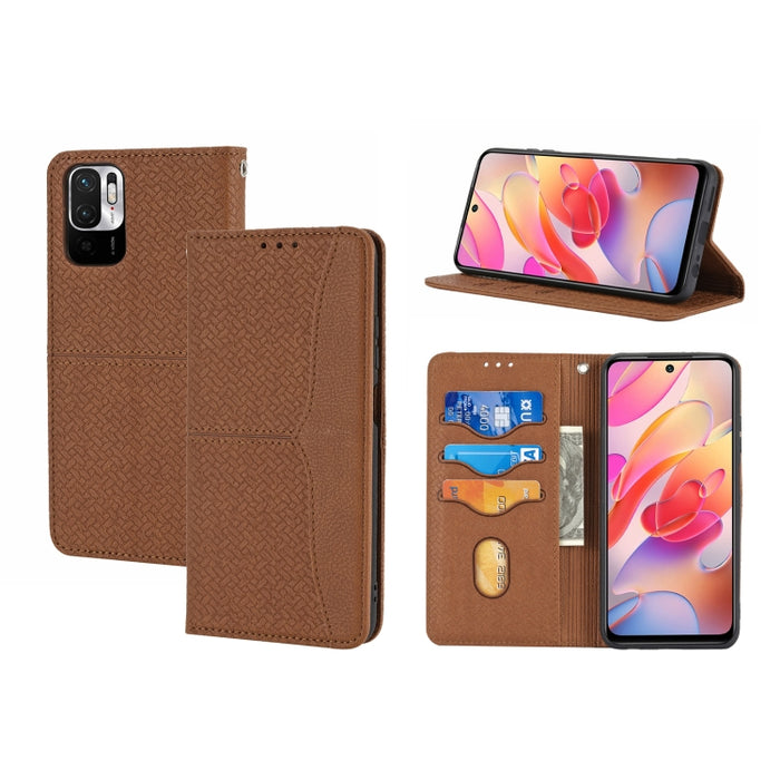 Caja de teléfono de cuero de PU con tapa horizontal magnética de costura de textura tejida, For Samsung Galaxy A03 International Version, For Xiaomi Redmi Note 11, For Samsung Galaxy A03 EU Version, For Xiaomi Redmi Note 11 Pro