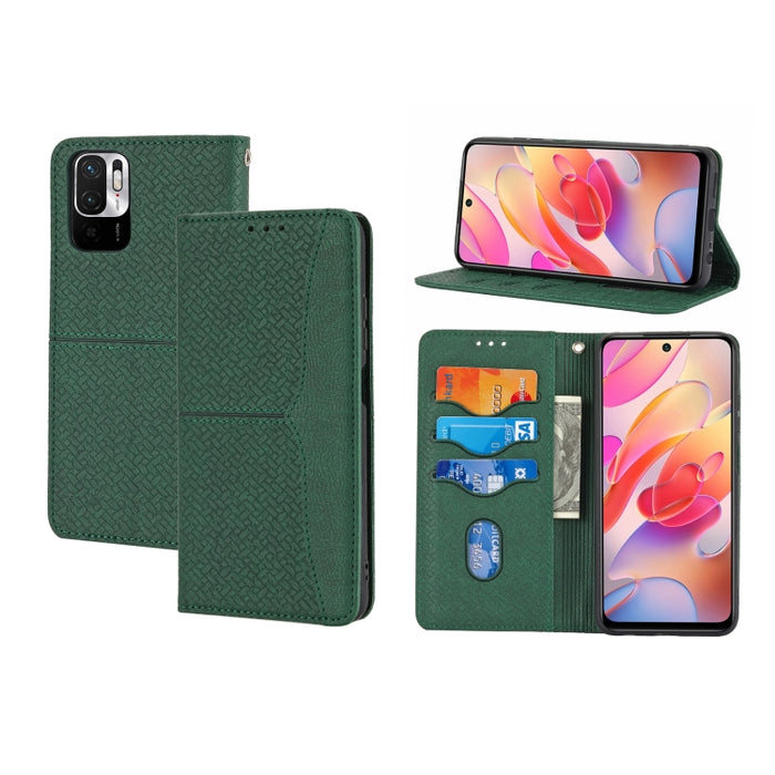 Caja de teléfono de cuero de PU con tapa horizontal magnética de costura de textura tejida, For Samsung Galaxy A03 International Version, For Xiaomi Redmi Note 11, For Samsung Galaxy A03 EU Version, For Xiaomi Redmi Note 11 Pro