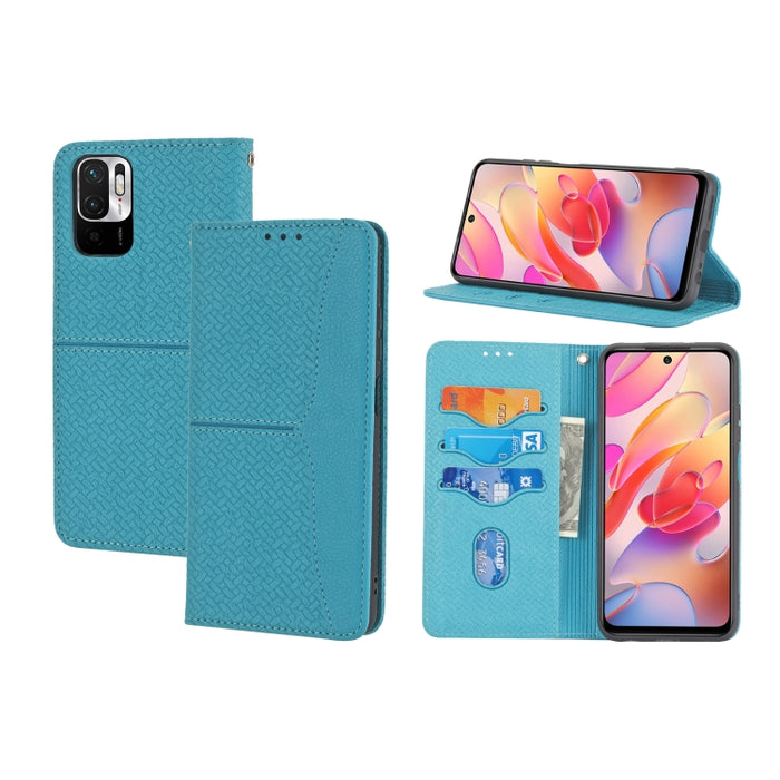 Caja de teléfono de cuero de PU con tapa horizontal magnética de costura de textura tejida, For Samsung Galaxy A03 International Version, For Xiaomi Redmi Note 11, For Samsung Galaxy A03 EU Version, For Xiaomi Redmi Note 11 Pro