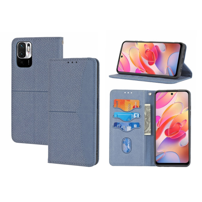 Caja de teléfono de cuero de PU con tapa horizontal magnética de costura de textura tejida, For Samsung Galaxy A03 International Version, For Xiaomi Redmi Note 11, For Samsung Galaxy A03 EU Version, For Xiaomi Redmi Note 11 Pro