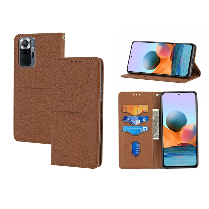 Caja de teléfono de cuero de PU con tapa horizontal magnética de costura de textura tejida, For Samsung Galaxy A03 International Version, For Xiaomi Redmi Note 11, For Samsung Galaxy A03 EU Version, For Xiaomi Redmi Note 11 Pro
