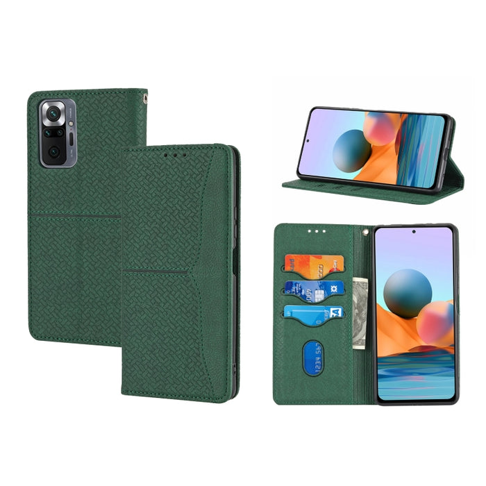 Caja de teléfono de cuero de PU con tapa horizontal magnética de costura de textura tejida, For Samsung Galaxy A03 International Version, For Xiaomi Redmi Note 11, For Samsung Galaxy A03 EU Version, For Xiaomi Redmi Note 11 Pro