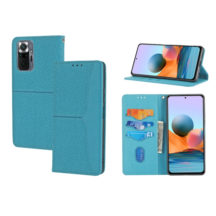 Caja de teléfono de cuero de PU con tapa horizontal magnética de costura de textura tejida, For Samsung Galaxy A03 International Version, For Xiaomi Redmi Note 11, For Samsung Galaxy A03 EU Version, For Xiaomi Redmi Note 11 Pro