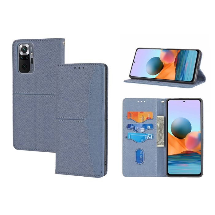 Caja de teléfono de cuero de PU con tapa horizontal magnética de costura de textura tejida, For Samsung Galaxy A03 International Version, For Xiaomi Redmi Note 11, For Samsung Galaxy A03 EU Version, For Xiaomi Redmi Note 11 Pro