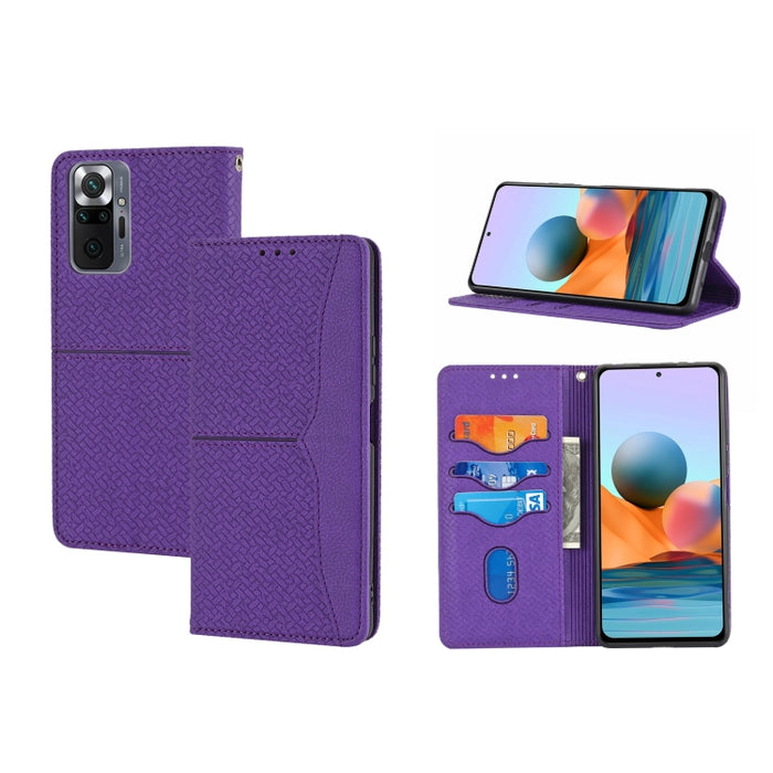 Caja de teléfono de cuero de PU con tapa horizontal magnética de costura de textura tejida, For Samsung Galaxy A03 International Version, For Xiaomi Redmi Note 11, For Samsung Galaxy A03 EU Version, For Xiaomi Redmi Note 11 Pro
