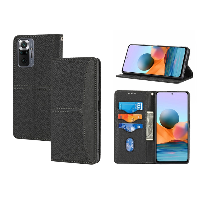 Caja de teléfono de cuero de PU con tapa horizontal magnética de costura de textura tejida, For Samsung Galaxy A03 International Version, For Xiaomi Redmi Note 11, For Samsung Galaxy A03 EU Version, For Xiaomi Redmi Note 11 Pro