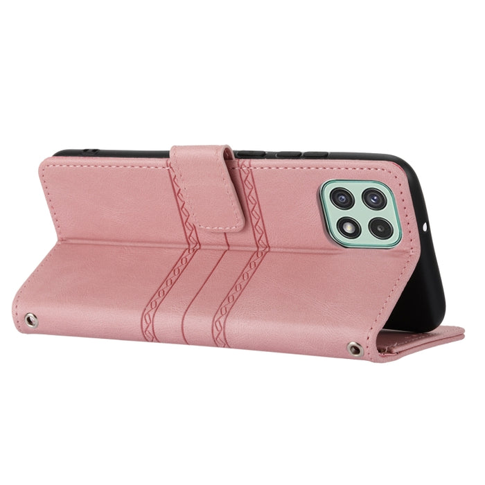 Estuche de cuero para teléfono con tapa horizontal con hebilla magnética a rayas en relieve, For Samsung Galaxy A03 International Version, For Xiaomi Redmi Note 11, For Samsung Galaxy A03 EU Version, For Xiaomi Redmi Note 11 Pro                        ...