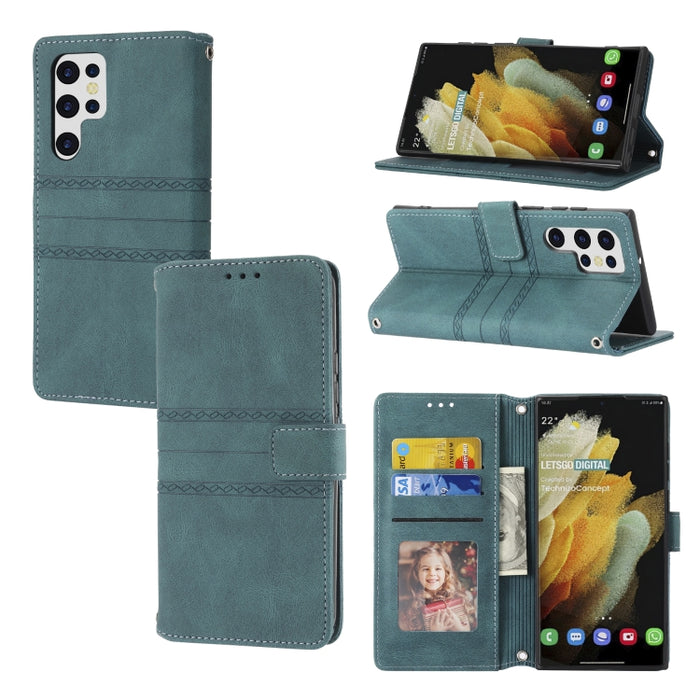 Estuche de cuero para teléfono con tapa horizontal con hebilla magnética a rayas en relieve, For Samsung Galaxy A03 International Version, For Xiaomi Redmi Note 11, For Samsung Galaxy A03 EU Version, For Xiaomi Redmi Note 11 Pro                        ...