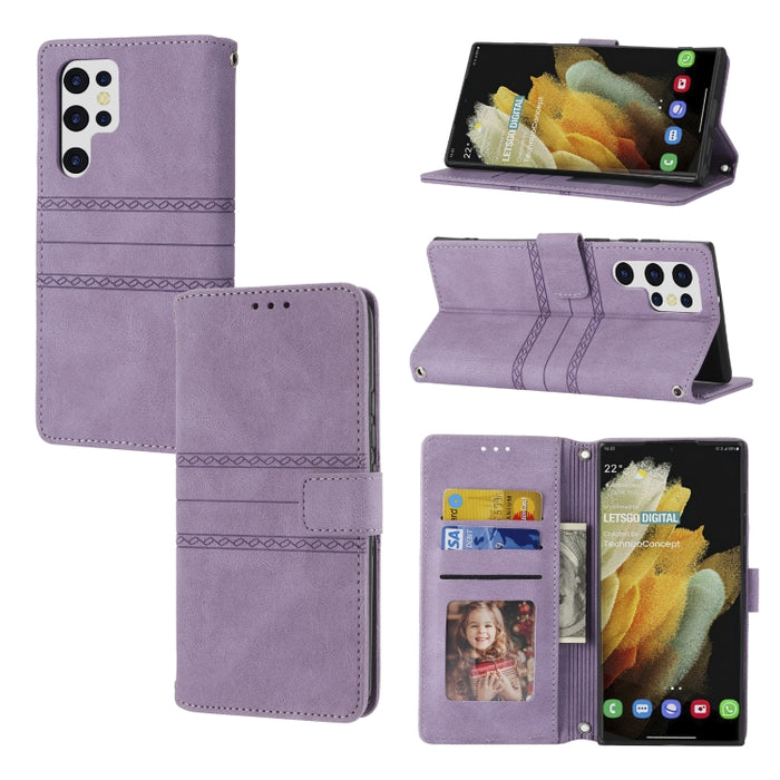Estuche de cuero para teléfono con tapa horizontal con hebilla magnética a rayas en relieve, For Samsung Galaxy A03 International Version, For Xiaomi Redmi Note 11, For Samsung Galaxy A03 EU Version, For Xiaomi Redmi Note 11 Pro                        ...