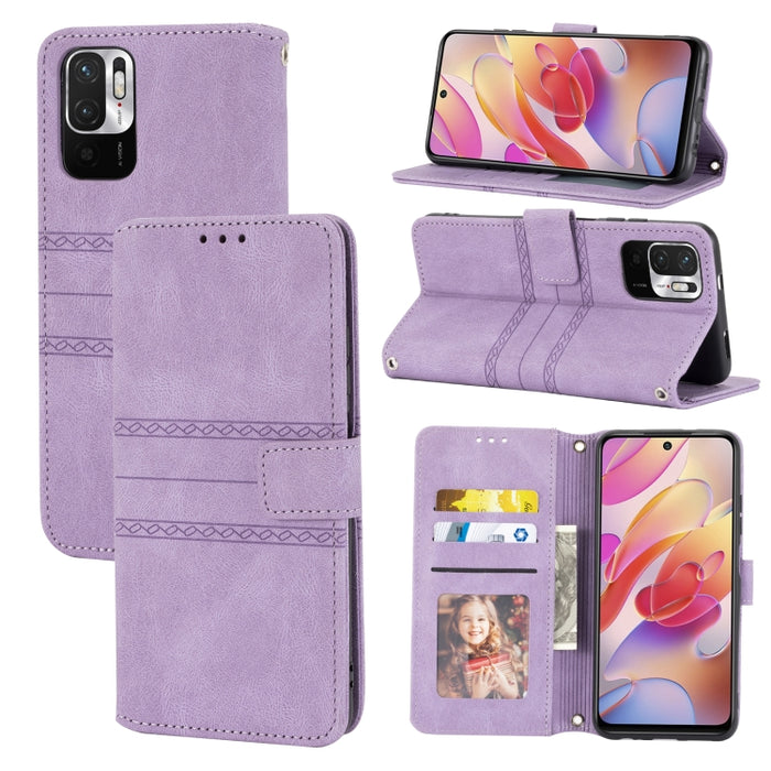 Estuche de cuero para teléfono con tapa horizontal con hebilla magnética a rayas en relieve, For Samsung Galaxy A03 International Version, For Xiaomi Redmi Note 11, For Samsung Galaxy A03 EU Version, For Xiaomi Redmi Note 11 Pro                        ...