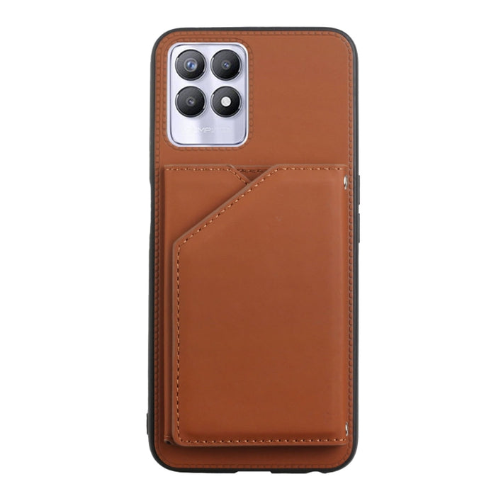 Skin Feel PU + TPU + PC Contraportada Caja del teléfono a prueba de golpes con ranuras para tarjetas y soporte y marco de fotos, For OPPO Realme 8i, For Samsung Galaxy A13 5G, For Samsung Galaxy M52 5G, For Xiaomi Mi 11T / Mi 11 Pro