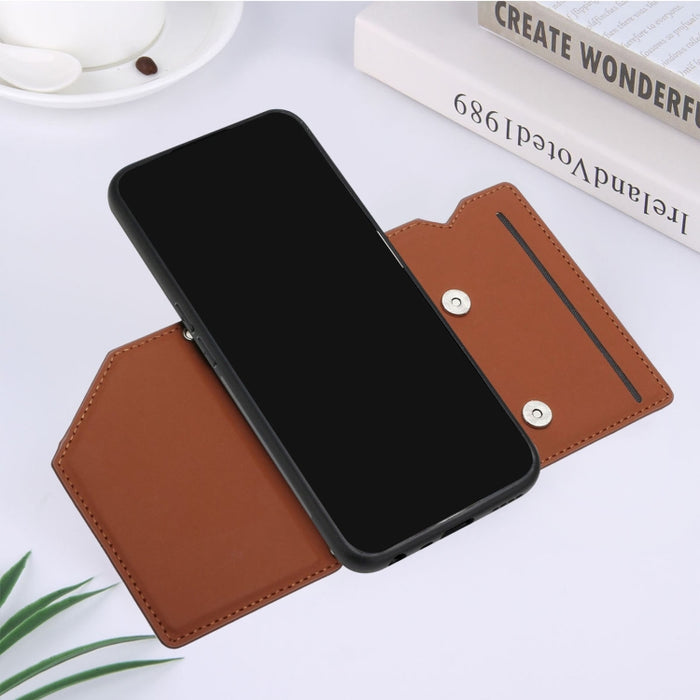 Skin Feel PU + TPU + PC Contraportada Caja del teléfono a prueba de golpes con ranuras para tarjetas y soporte y marco de fotos, For OPPO Realme 8i, For Samsung Galaxy A13 5G, For Samsung Galaxy M52 5G, For Xiaomi Mi 11T / Mi 11 Pro