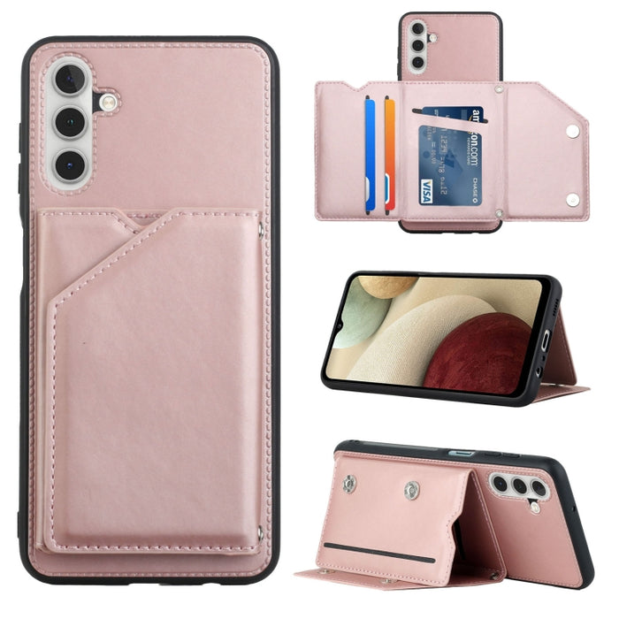 Skin Feel PU + TPU + PC Contraportada Caja del teléfono a prueba de golpes con ranuras para tarjetas y soporte y marco de fotos, For OPPO Realme 8i, For Samsung Galaxy A13 5G, For Samsung Galaxy M52 5G, For Xiaomi Mi 11T / Mi 11 Pro