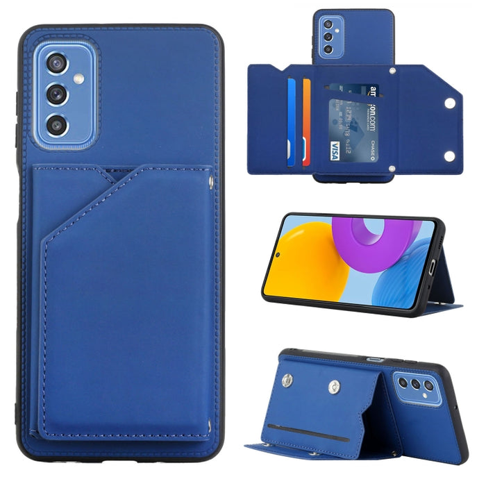 Skin Feel PU + TPU + PC Contraportada Caja del teléfono a prueba de golpes con ranuras para tarjetas y soporte y marco de fotos, For OPPO Realme 8i, For Samsung Galaxy A13 5G, For Samsung Galaxy M52 5G, For Xiaomi Mi 11T / Mi 11 Pro
