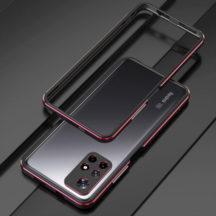 Protector de lente de la serie Aurora + Estuche para teléfono con marco de metal, For Xiaomi Redmi Note 11