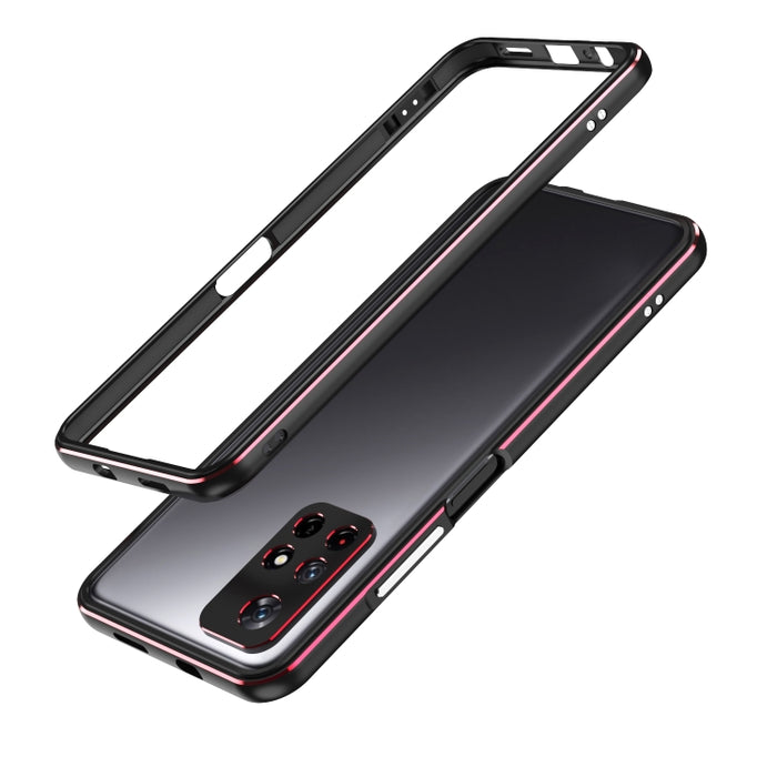 Protector de lente de la serie Aurora + Estuche para teléfono con marco de metal, For Xiaomi Redmi Note 11