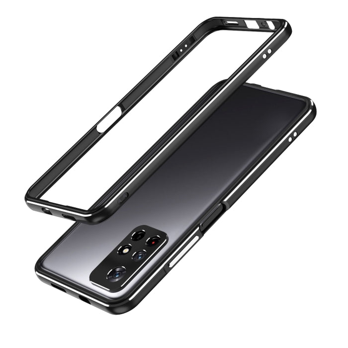 Protector de lente de la serie Aurora + Estuche para teléfono con marco de metal, For Xiaomi Redmi Note 11