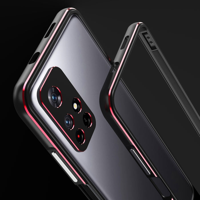 Protector de lente de la serie Aurora + Estuche para teléfono con marco de metal, For Xiaomi Redmi Note 11