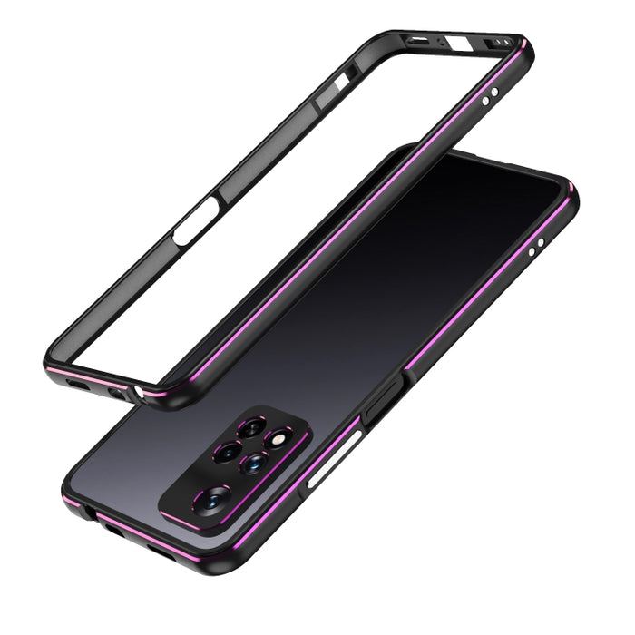 Protector de lente de la serie Aurora + Estuche para teléfono con marco de metal, For Xiaomi Redmi Note 11 Pro/11 Pro+