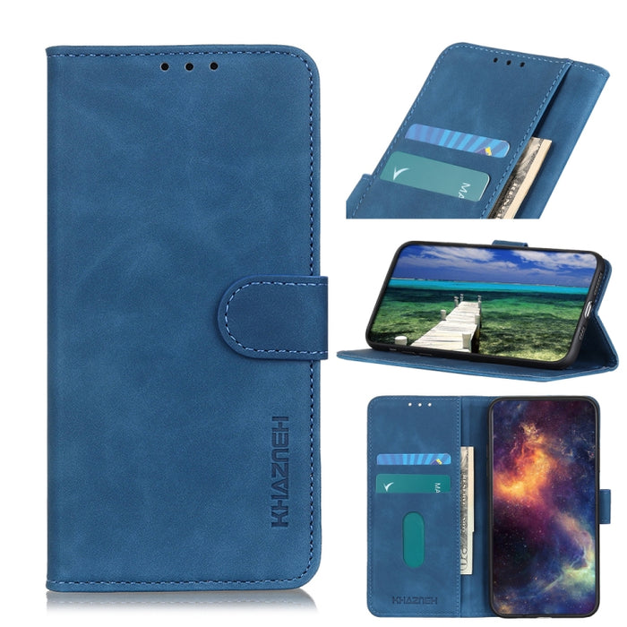KHAZNEH Estuche para teléfono de cuero con tapa horizontal de textura retro con soporte y ranuras para tarjetas y billetera, For Xiaomi Redmi Note 11 / Redmi Note 11 5G (China) / Poco M4 Pro 5G / Redmi Note 11T 5G(India)                                ...