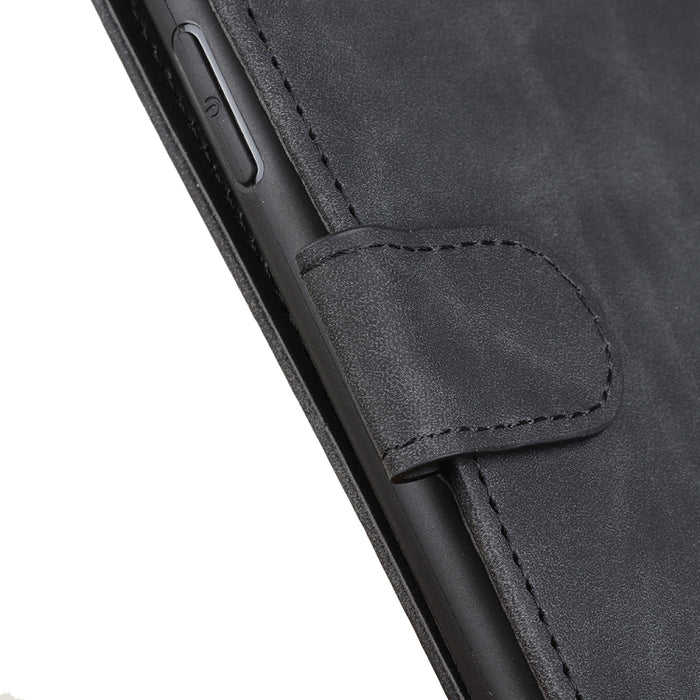 KHAZNEH Estuche para teléfono de cuero con tapa horizontal de textura retro con soporte y ranuras para tarjetas y billetera, For Xiaomi Redmi Note 11 / Redmi Note 11 5G (China) / Poco M4 Pro 5G / Redmi Note 11T 5G(India)                                ...