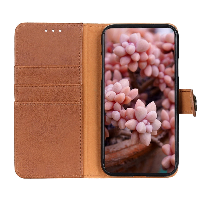 KHAZNEH Funda de cuero con tapa horizontal con textura de piel de vaca con soporte y ranuras para tarjetas y billetera, For Xiaomi Redmi Note 11 / Redmi Note 11 5G (China) / Poco M4 Pro 5G / Redmi Note 11T 5G(India)                                     ...