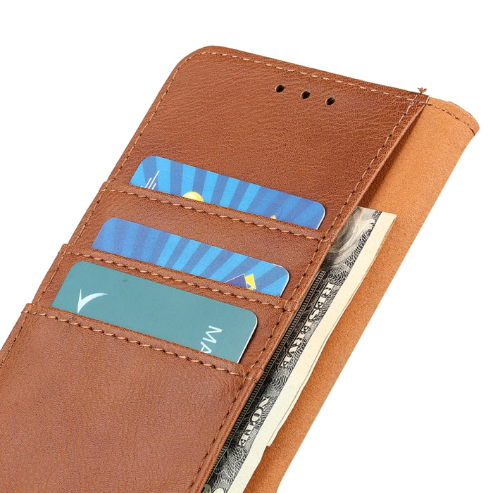 KHAZNEH Funda de cuero con tapa horizontal con textura de piel de vaca con soporte y ranuras para tarjetas y billetera, For Xiaomi Redmi Note 11 / Redmi Note 11 5G (China) / Poco M4 Pro 5G / Redmi Note 11T 5G(India)                                     ...