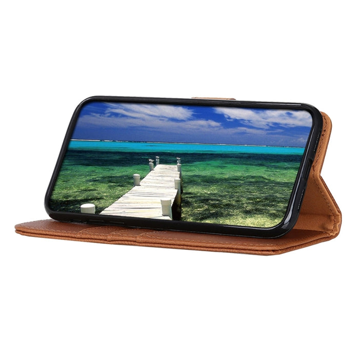 KHAZNEH Funda de cuero con tapa horizontal con textura de piel de vaca con soporte y ranuras para tarjetas y billetera, For Xiaomi Redmi Note 11 / Redmi Note 11 5G (China) / Poco M4 Pro 5G / Redmi Note 11T 5G(India)                                     ...