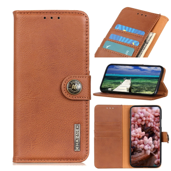 KHAZNEH Funda de cuero con tapa horizontal con textura de piel de vaca con soporte y ranuras para tarjetas y billetera, For Xiaomi Redmi Note 11 / Redmi Note 11 5G (China) / Poco M4 Pro 5G / Redmi Note 11T 5G(India)                                     ...